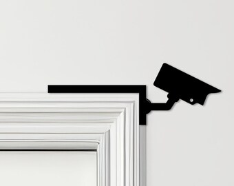 Door Topper CCTV Camera Various Colours Top Of Door Decorative Sign - Door Sign, Novelty Wall Decor, Door Frame Art, Decorative Door Art