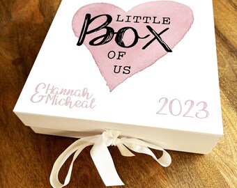 Little Box Of Us Personalised Square Valentine's Day Keepsake Hamper Gift Box