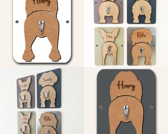Lowchen Dog Lead Holder Leash Hanger Hook Any Colour Personalised Gift