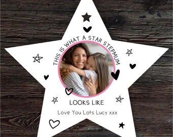 This Is What A Star Gift For Stepmum Looks Photo Personalised Hanging Ornament