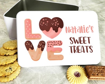 Love Cookie Font Romantisch Cadeau Gepersonaliseerde Sweet Treat Tin