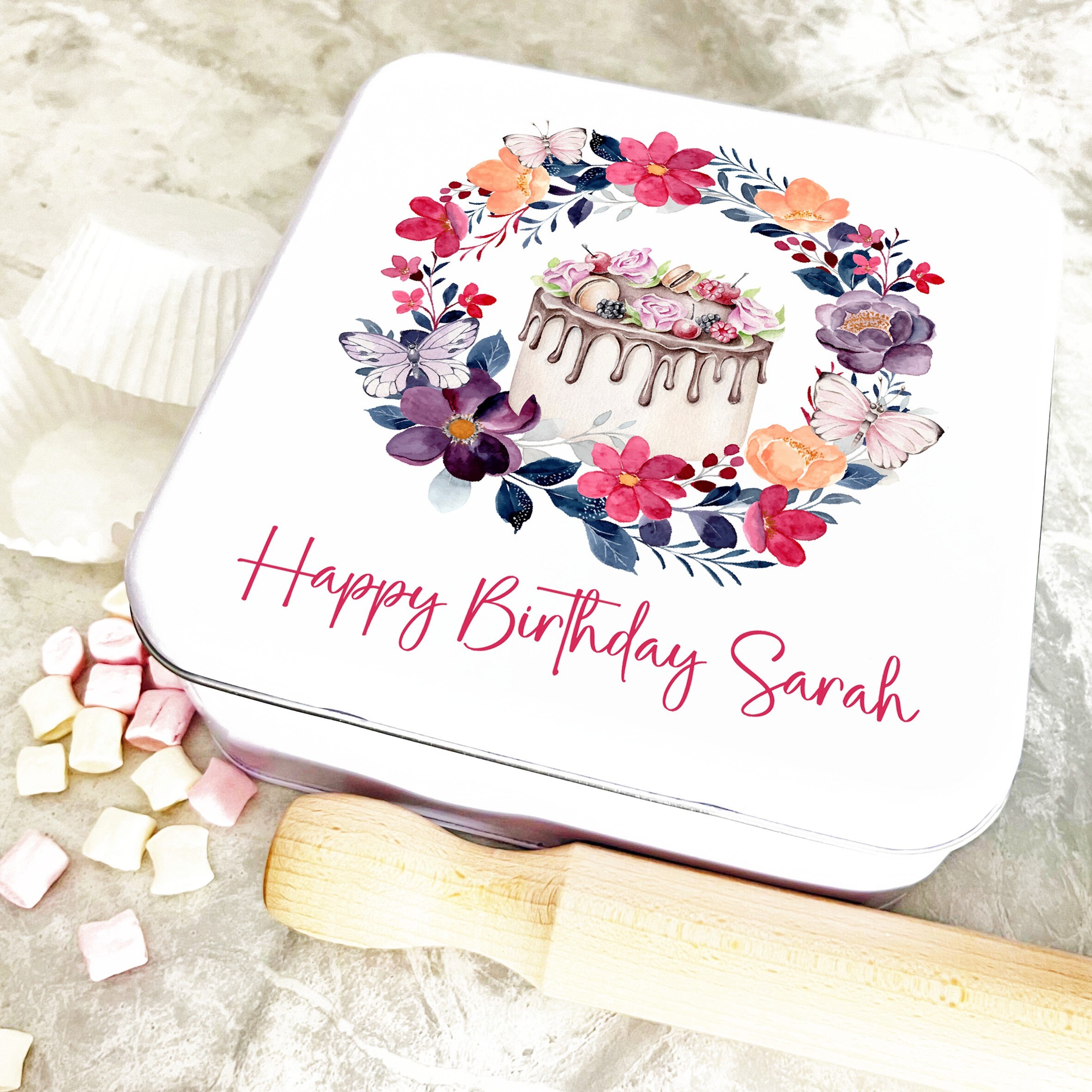 Pink Cake Tin Etsy UK