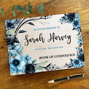 Livre d'or | Livre de condoléances funéraires personnalisé | Livre de sympathie
