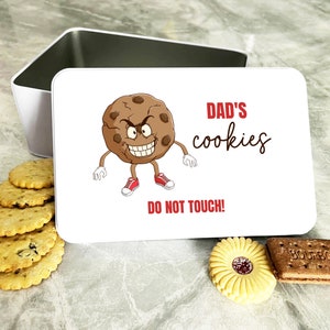 Funny Angry Cookie Dad&#39;s Rectangle Personalised Biscuit Tin