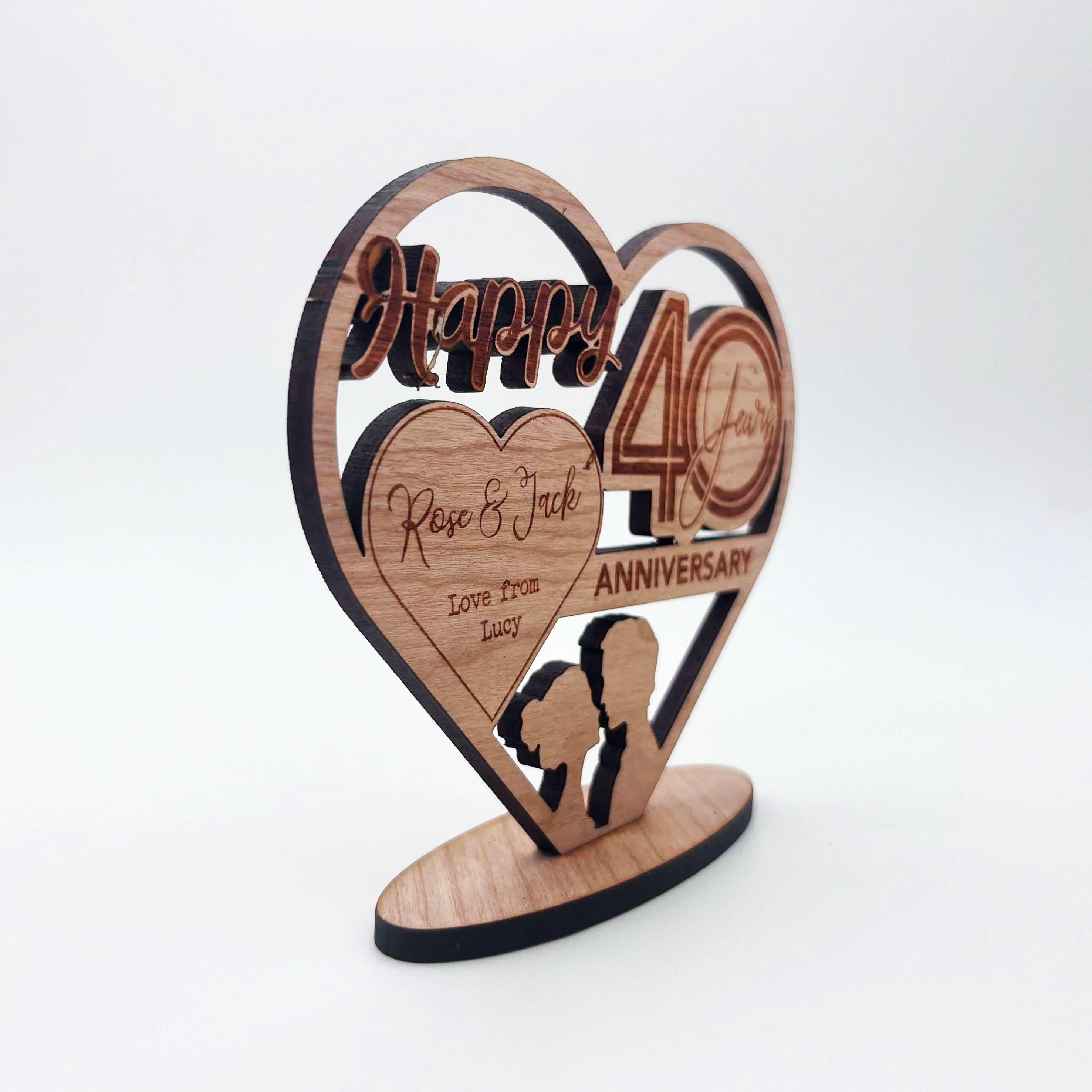 VerSail - Lucchetto A Forma Di Cuore, Con Incisione Love
