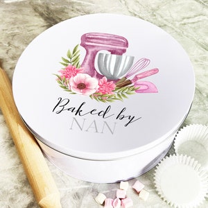 Mezclador redondo personalizado horneado por Nan Biscuit Baking Treats Sweets Cake Tin