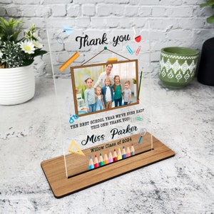 Targa acrilica personalizzata con foto della lavagna della scuola, regalo di ringraziamento per l'insegnante - Regalo personalizzato, regalo personalizzato