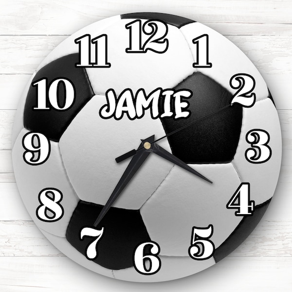 Soccer Football Boys Room Custom Gift Personalised Clock