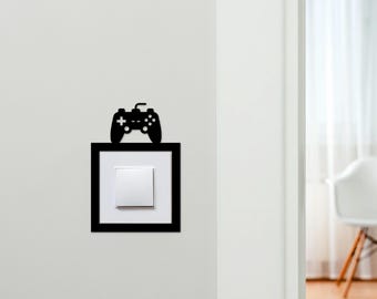 Light Switch Surround Video Gaming Controller Kids Room Decor Switch Cover Frame | Choice Of Colours | Decorative Frame
