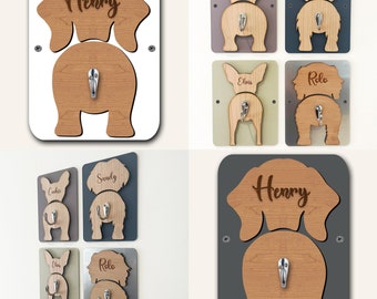 Wiener Dog Lead Holder Leash Hanger Hook Any Colour Personalised Gift