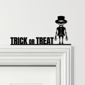 Türdekoration Süßes oder Saures Skeleton Halloween Decor Verschiedene Farben Dekorschild - Neuheit Wanddekor, Türrahmen Kunst, Dekorative Türkunst