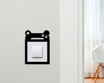 Light Switch Surround Dog Bone Decorative Switch Plate Cover Frame | Choice Of Colours | Decorative Frame
