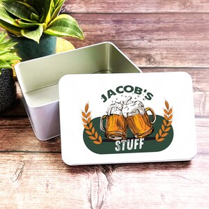 Lata de almacenamiento de cosas personalizadas de acuarela de vasos de pinta