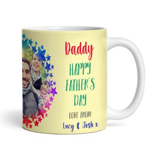 Cadeau photo papa étoile pour la fête des pères, café, tasse à thé, mug personnalisé, cadeau personnalisé