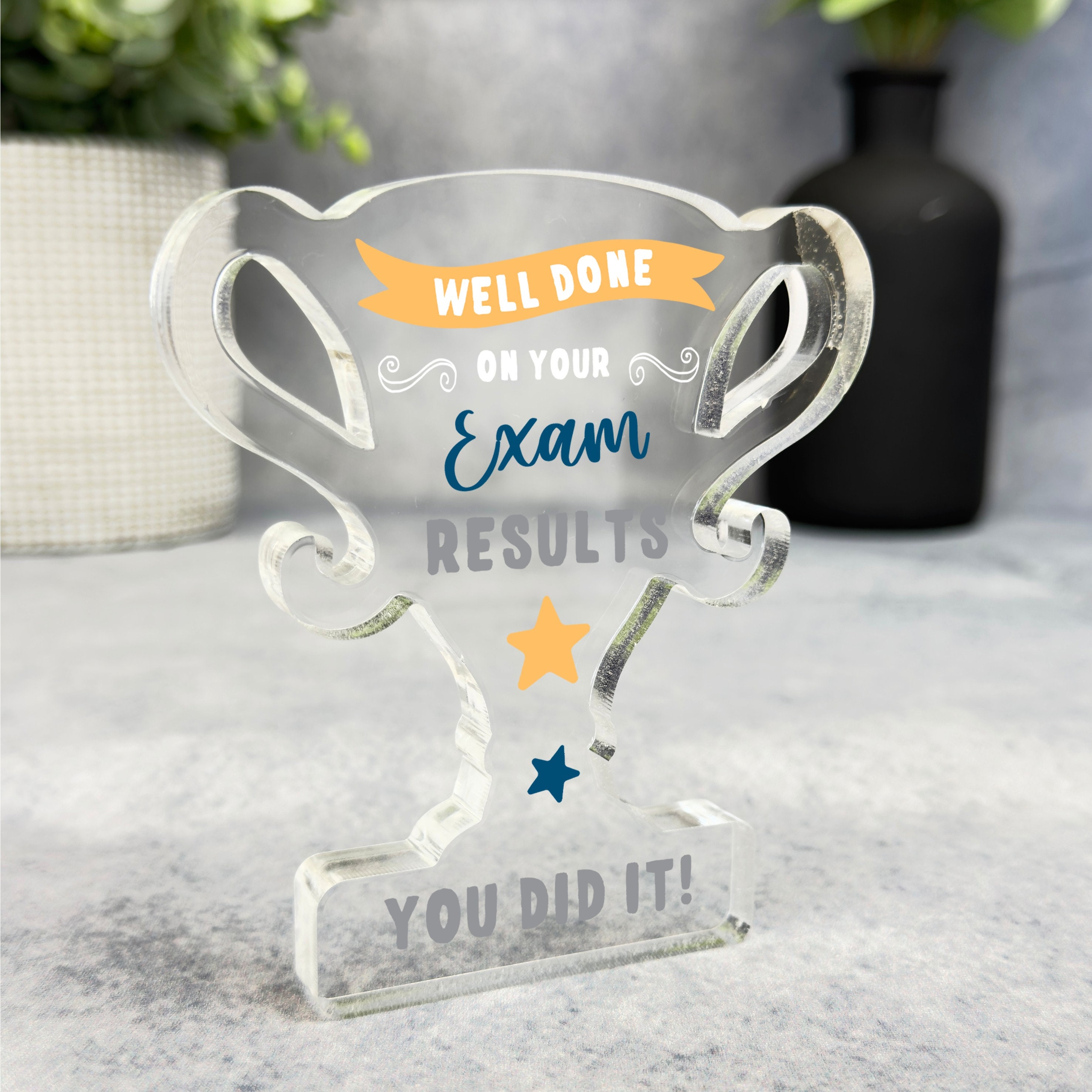 Well Done Congratulations Exam Results Trophy Plaque Keepsake Gift