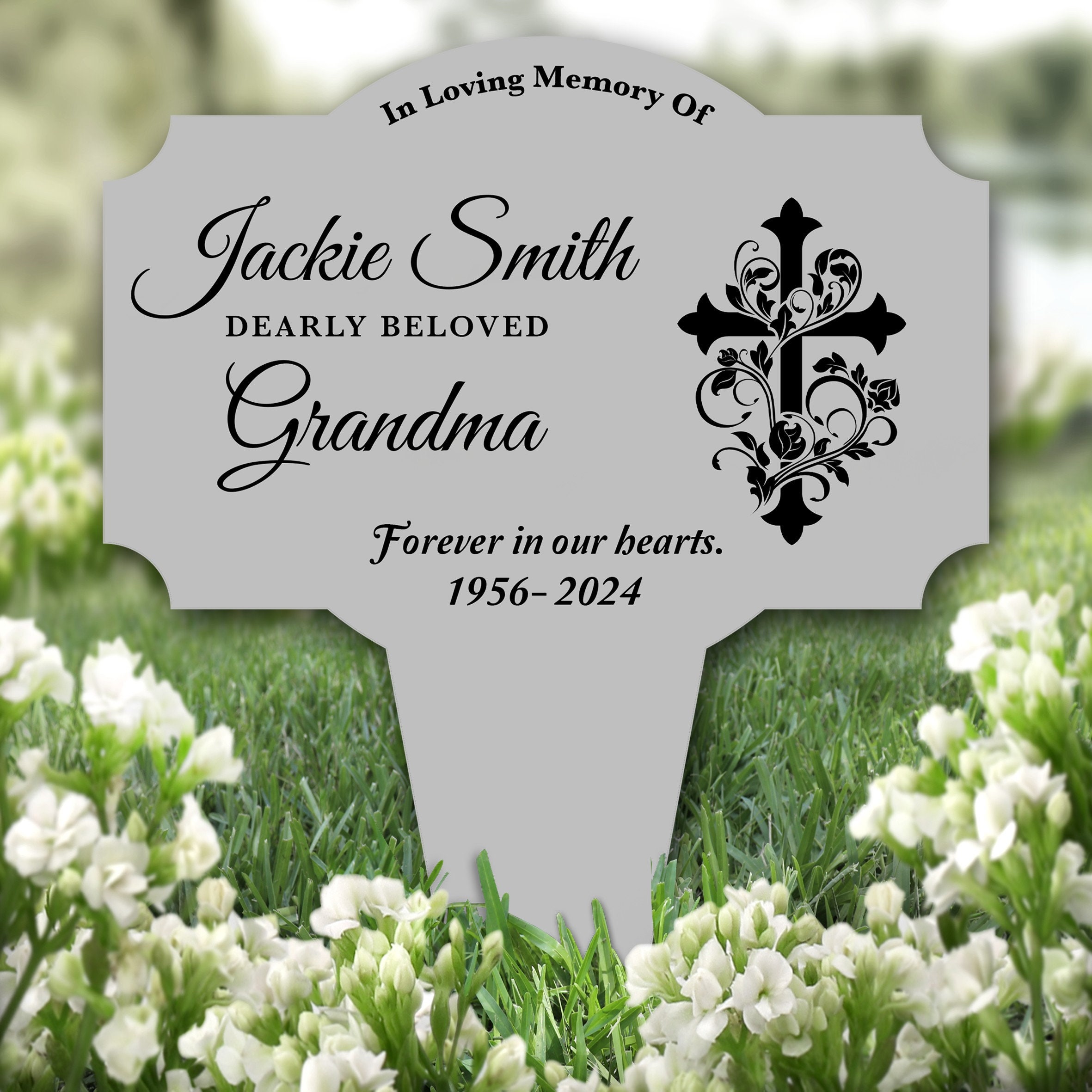 Plaque Funéraire pour Grand-mère | Le Coq Funéraire