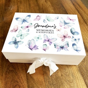 Beautiful Butterflies Grandma's Memories Keepsake Memory Hamper Gift Box