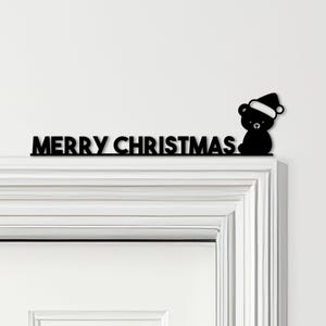 Adorno para puerta con diseño de osito de peluche navideño en varios colores. Decoración de pared novedosa, arte para marcos de puertas y arte decorativo para puertas.