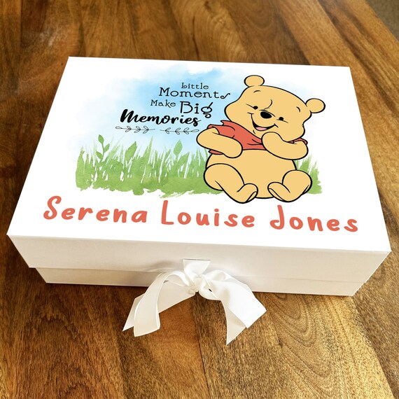 New Baby Shower Winnie the Pooh Personalised Keepsake Memory