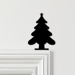 Adorno navideño para puerta, árbol de Navidad, varios colores, letrero decorativo para la parte superior de la puerta: decoración de pared novedosa, arte para marcos de puertas, arte decorativo para puertas.