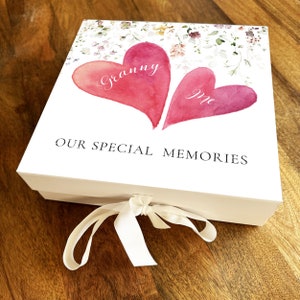 Granny Me Special Memories Personalised Square Keepsake Memory Hamper Gift Box