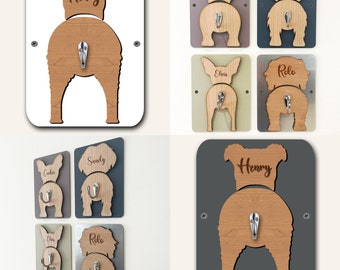 Pumi Dog Lead Holder Leash Hanger Hook Any Colour Personalised Gift