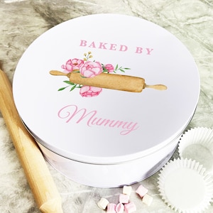 Peonías redondas personalizadas horneadas por momia Biscuit Baking Treats Sweets Cake Tin