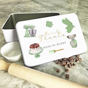 Personalised Sweet Treats Made By Nanny Biscuit Baking Treats Sweets Cake Tin