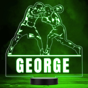 Boxers Fight Sparring Boxing Sports Fan Personalised Colour Changing Night Light