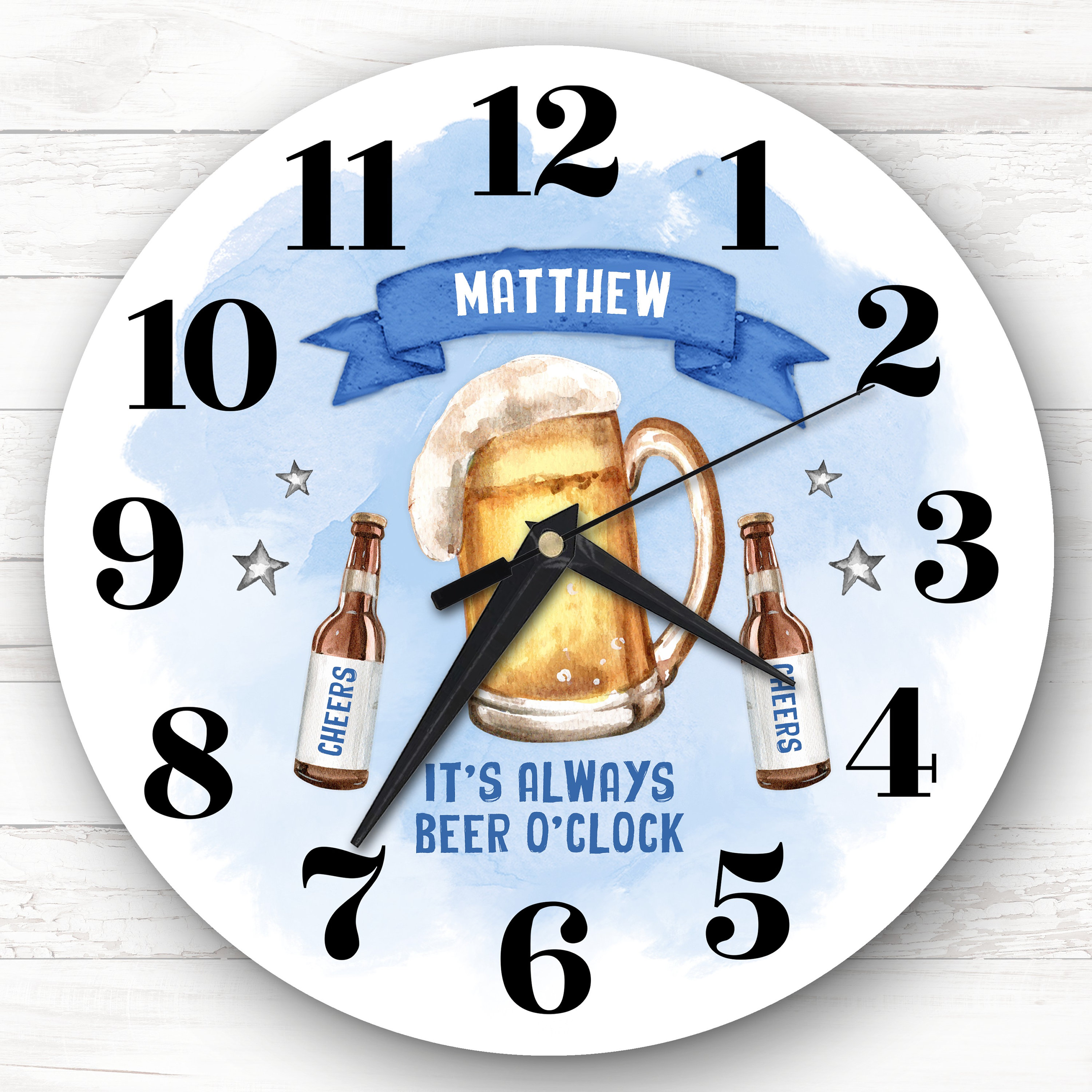 Nostalgic-Art - Wanduhr - Open Bar - Beer O' Clock Glasses, 44,95