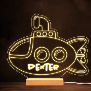 Kinder U-Boot personalisierte Geschenk Lampe Nachtlicht