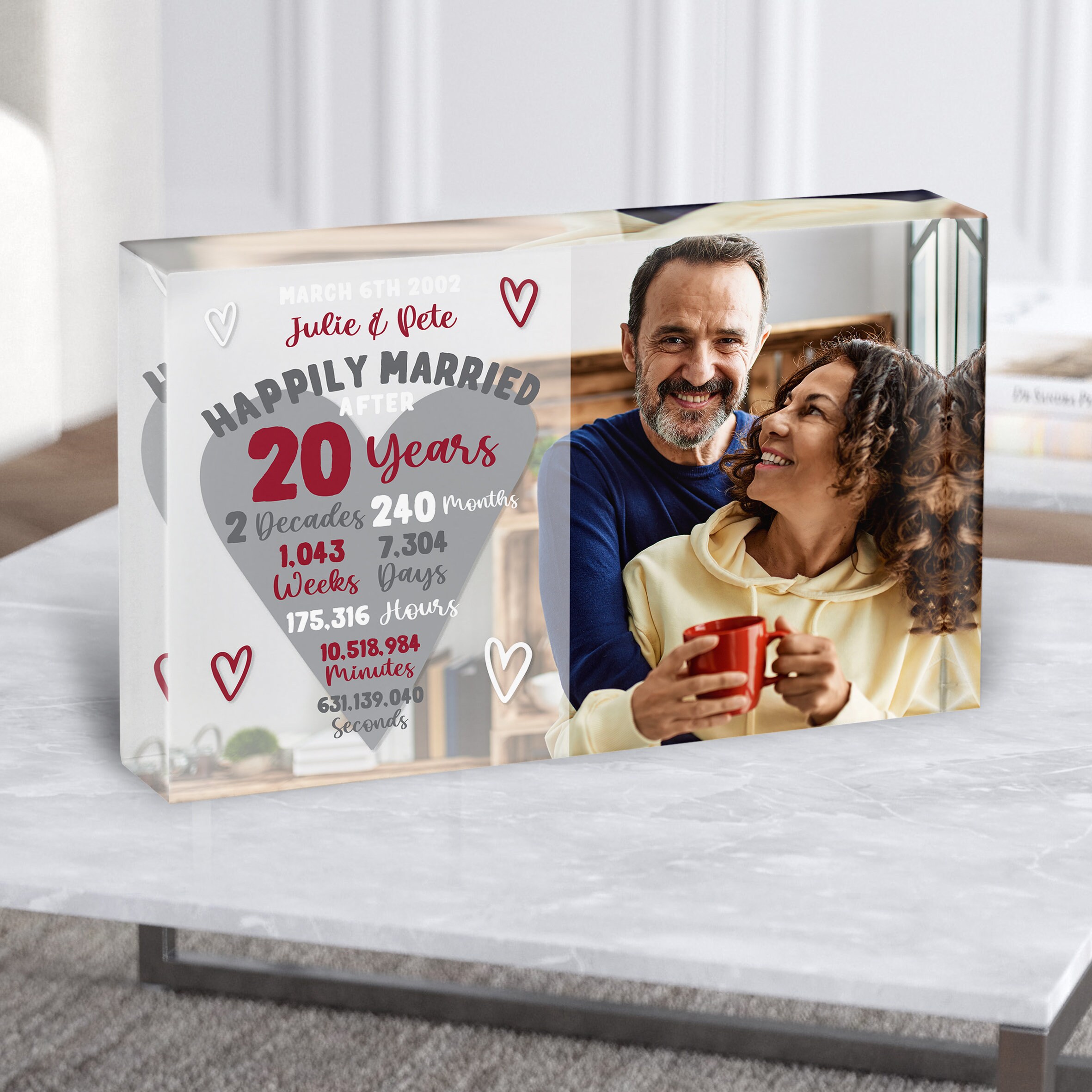 Pandasch Regalos Románticos De Aniversario Para él, Su Pareja, Placa
