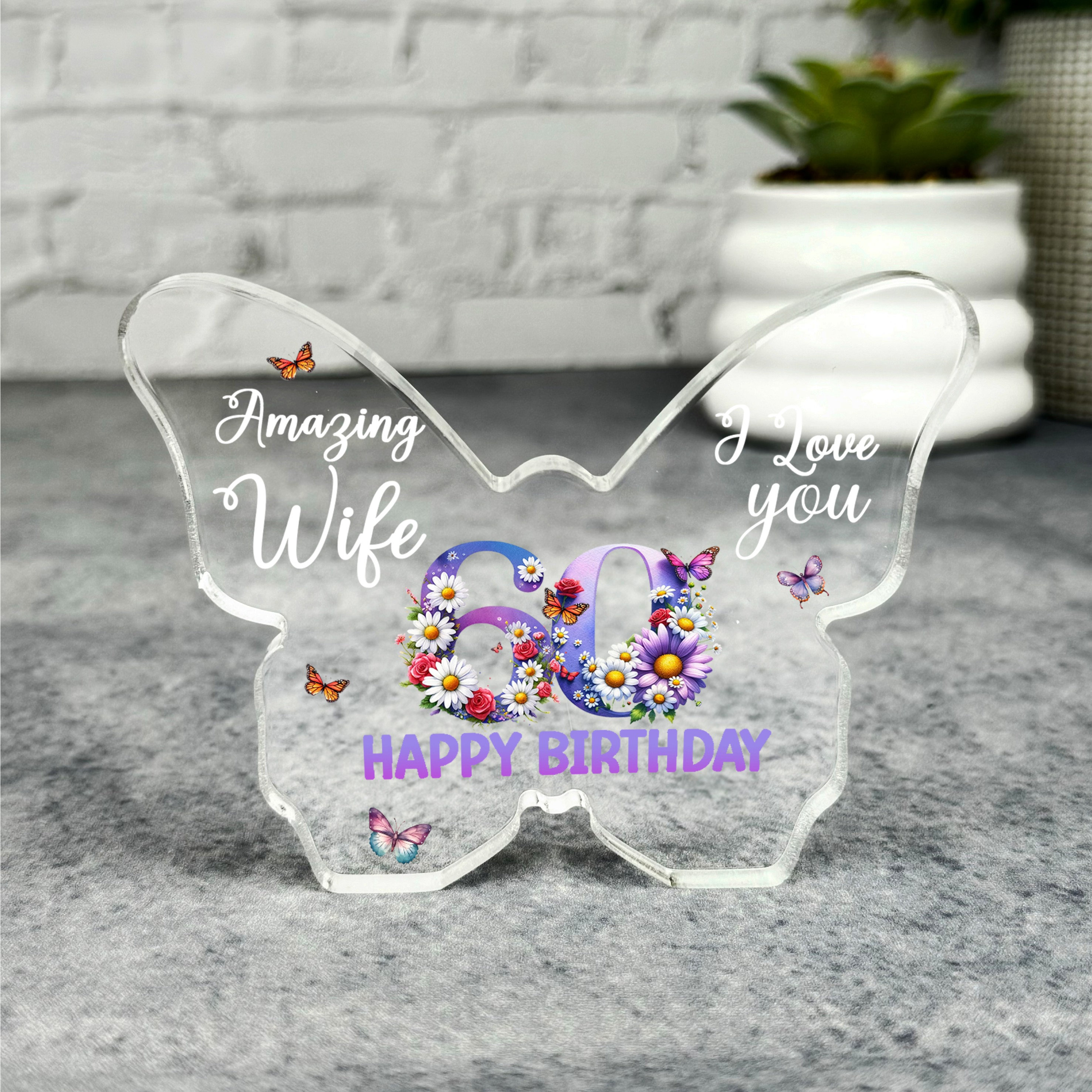 Glückwunschkarte Zum 60. Geburtstag Für Frauen – Gießkanne-Design Mit Goldfolie & Schmetterlingen
