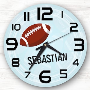 Rugby Ball Boys Room Custom Gift Personalised Clock
