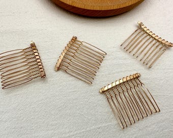 Gold Bridal Hair Comb,1 Pcs Comb,40x36 Mm Comb,10 Teeth Hair Comb,Wedding Comb,Hair Comb Blank,Veil DIY Hair Comb,Hair Comb Supplies