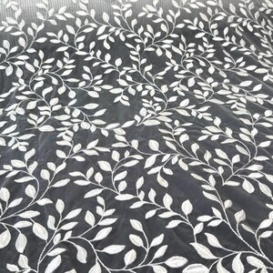 Leaf Lace Fabric,Embroidery Bridal Lace Fabric,Ivory Lace Fabric,Wedding Lace Fabric,Tulle Lace Fabric,Premium Lace Fabric,By The Yard