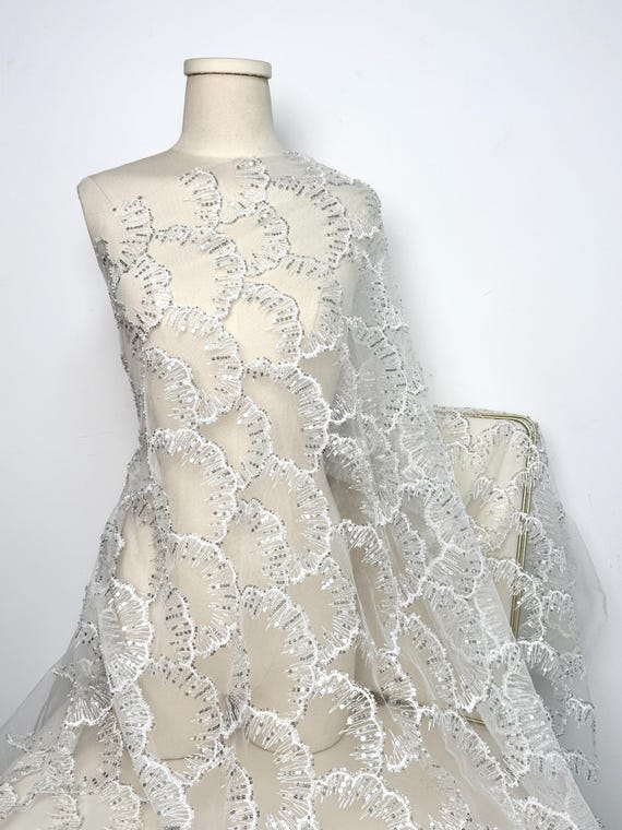 beaded fabric for prom dresses Portia and Scarlett PS24038 Prom Dress - Celeste-Blue main image 0