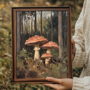 Fly Agaric | Cottagecore Print, Mushroom Decor, Forest Wall Art, Woodland Cottage Decor, Goblincore Artwork, Rustic Nature Aesthetic