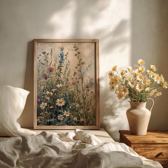Wild Flowers | Cottagecore Prints, Botanical Decor, Floral Wall Art, Vintage Aesthetic, Rustic Home Decor, Vintage Farmhouse Art Print