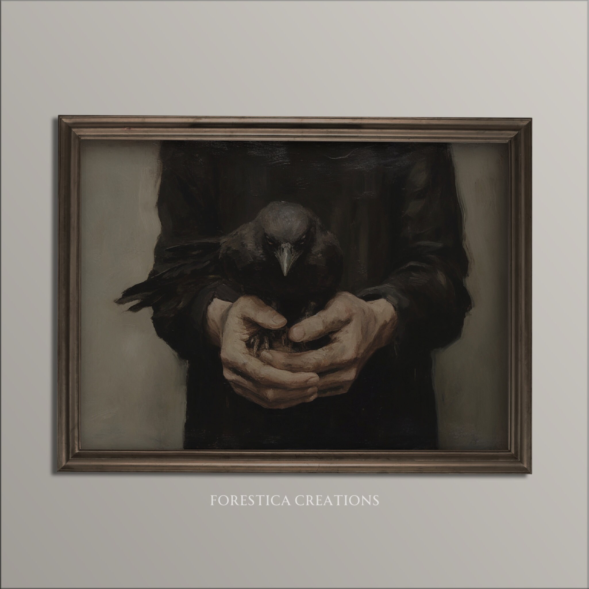Raven | Dark Academia Decor, Moody Wall Art, Vintage Goth Aesthetic ...
