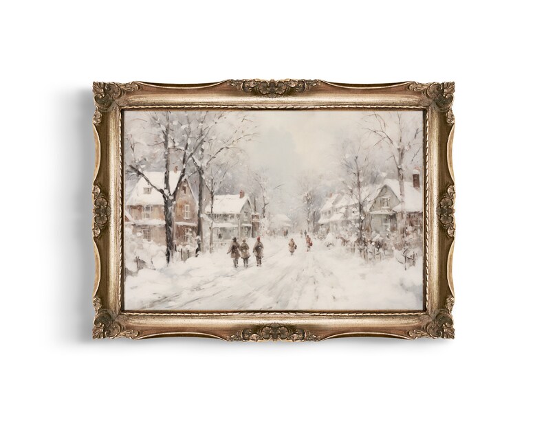 Nostalgic Vintage Christmas: Transport yourself to a bygone era with this vintage Christmas artwork, radiating the warmth of holidays past.