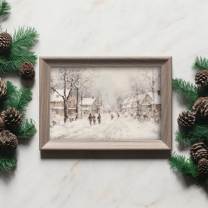Moody Classic Aesthetic: This artwork encapsulates a moody and classic ambiance, perfect for those seeking dark academia decor and a timeless holiday vibe.