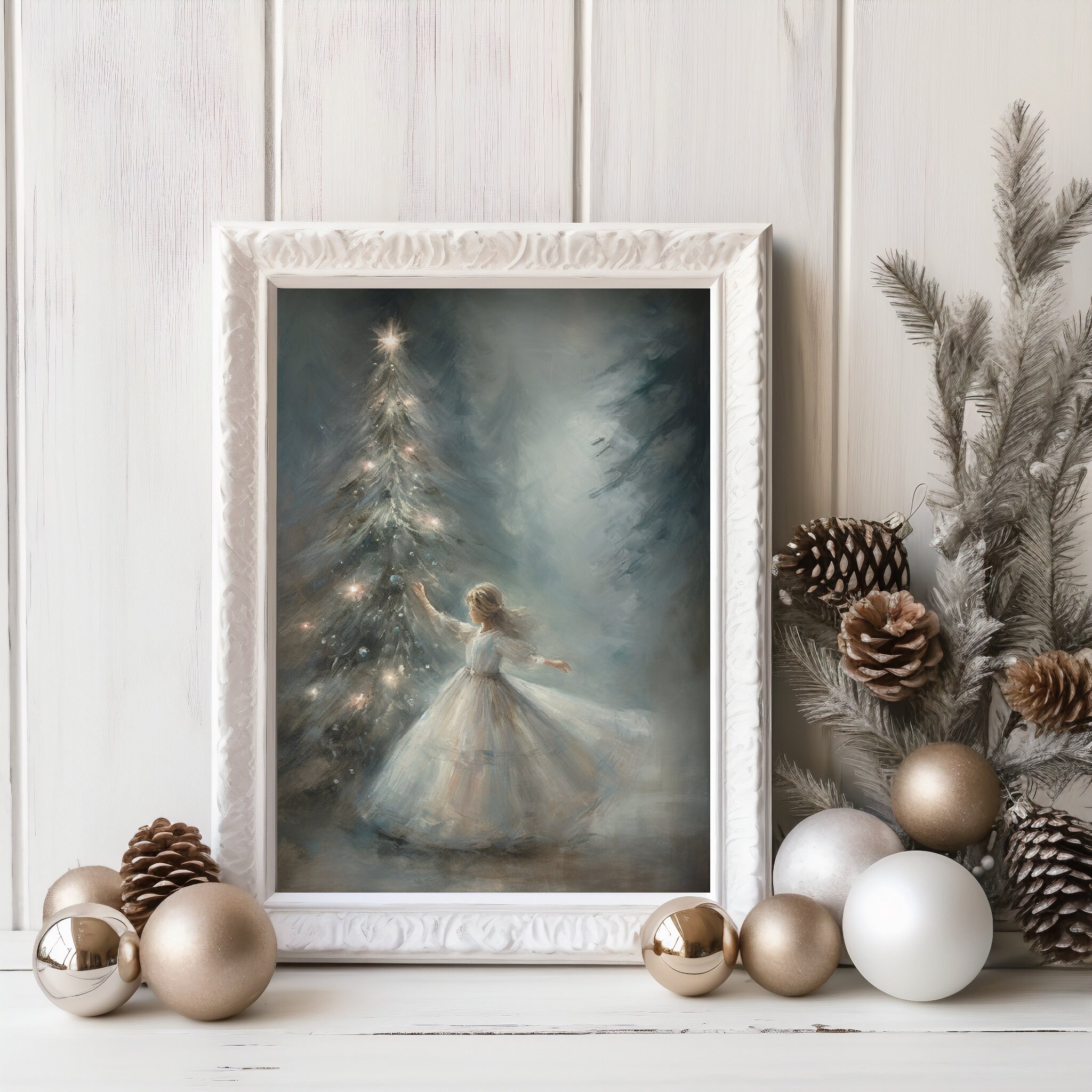 Christmas Dance | Snowy Aesthetic, Christmas Prints, Yule Wall Art