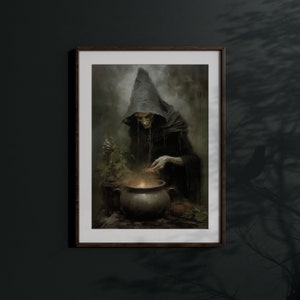 Unleash the spellbinding enchantment of baba yaga art, adding a touch of whimsigoth decor to your space.