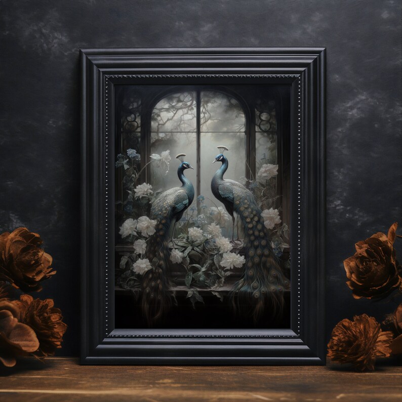Victorian Ambiance: Let this dark and moody artwork transport you to the opulent world of gothic home decor and goth victorian art.