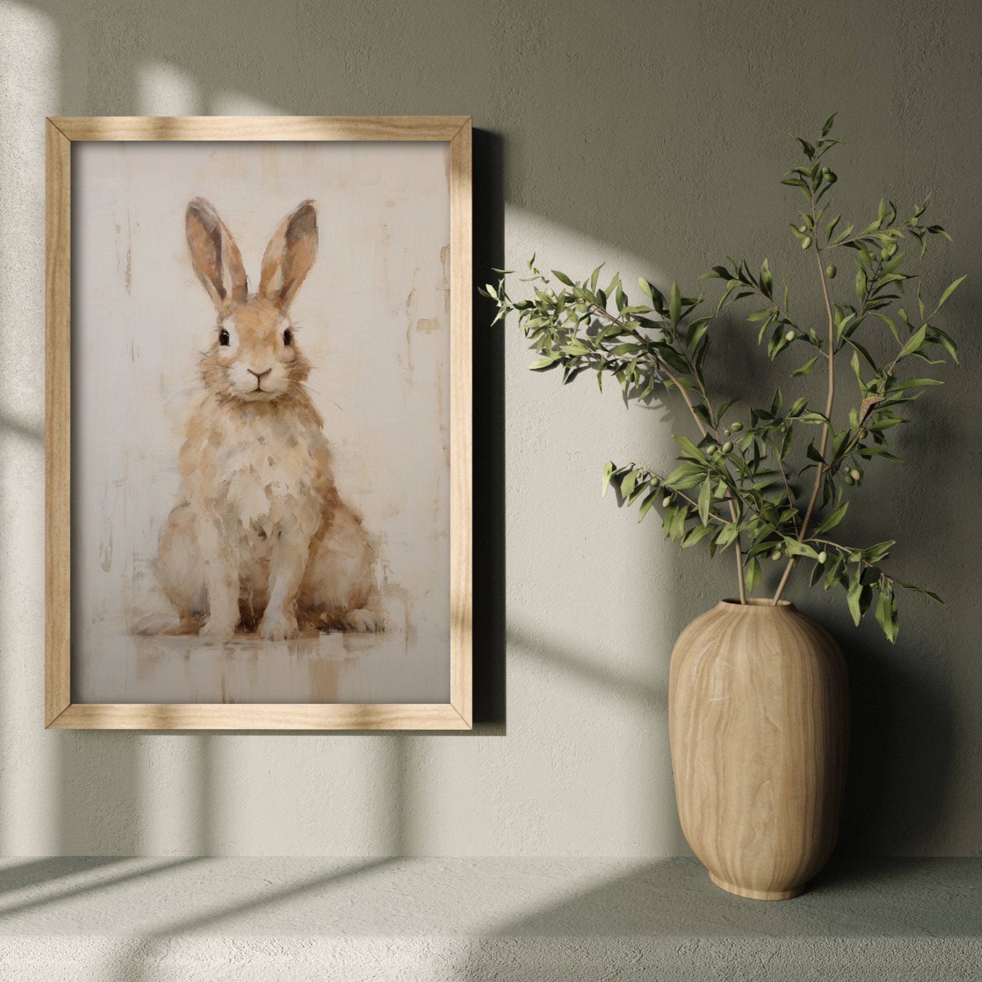 Easter Bunny | Cottagecore Room Decor, Vintage Easter Prints, Rustic ...