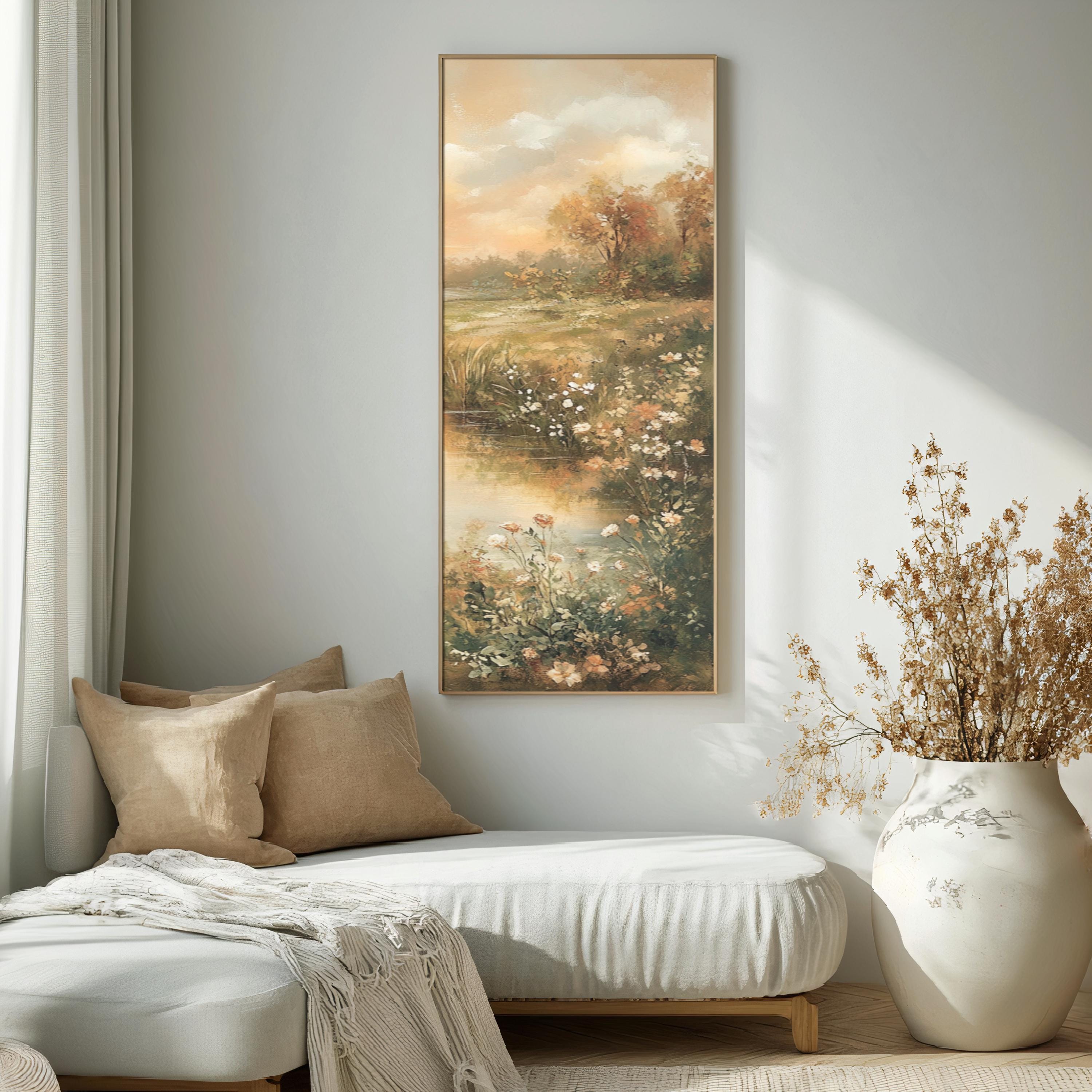 Set of 3 Narrow Landscape Prints | Tall Triptych Art, 3 Piece Wall