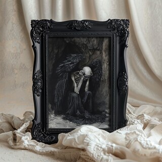 Apdidl Arazzo Gotico Bianco E Nero – Teschio, Cavaliere E Luna – Decorazione Da Parete Horror 130x150 Cm