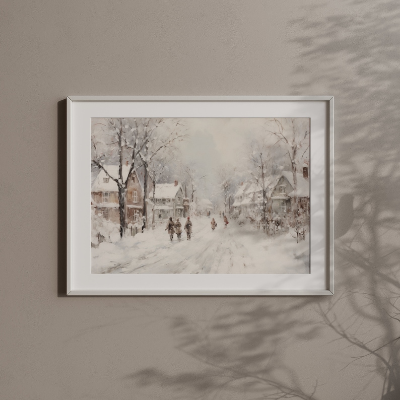 Winter Gallery Wall Gem: Elevate your space with this winter gallery wall addition, combining eclectic Christmas elements and evoking a sense of nostalgia.