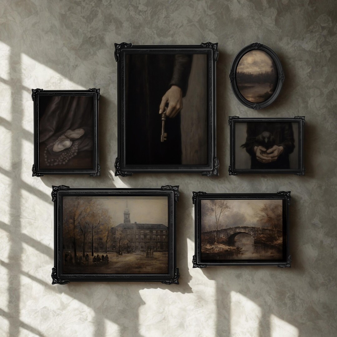 Set of 6 Nocturne Prints | Dark Academia Decor, Gallery Wall Set ...